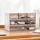kulusion Desk Organizer3 Tier Stackable Storage Drawers with 6 Compartments White Compact Desk Storage Drawers Great for Makeup Storage Bathroom Organization Accessories Etc White