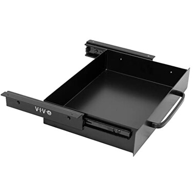VIVO 13 inch Under Desk Mounted Sliding Pullout Drawer for Office Desk Pull Handle Storage Organizer for Sit Stand Workstation Black DESKDR1HB