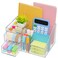 VITVITI Acrylic Desk Organizer Clear Pencil Organizer for Desk Multifunctional Desktop Stationary Pen Organizer 8 Compartment Storage with Drawer for OfficeA4 PaperArt Supply