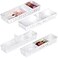 Pluspace Desk Drawer Organizer Tray 4 PCS Plastic Office Drawer Organizer Bins Junk Organizer Divider with NonSlip Silicone Pads Makeup Vanity Organizer for Drawer White