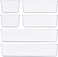 Simple Houseware Clear Drawer Organizer for Office Bin Desk Storage Assorted Size 6 Packs