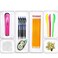 Simple Houseware Clear Drawer Organizer for Office Bin Desk Storage Assorted Size 6 Packs