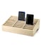 QWORK Wooden Cell Phones Storage Box 24Grid Desktop Mobile Phone Holder Management Storage Box Organizer Multi Cell Phone Rack Display
