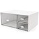 kulusion Desk Organizer Stackable Storage Drawers with 3 Compartments Stackable Drawers Great for Desk Storage Makeup Storage Bathroom Organization Accessories Etc White
