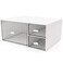 kulusion Desk Organizer Stackable Storage Drawers with 3 Compartments Stackable Drawers Great for Desk Storage Makeup Storage Bathroom Organization Accessories Etc White