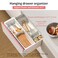 Souyoyu Plastic Drawers Organizer for Office Bathroom Bedroom Kitchen Desk 1 Layers More White Storage Tray Expandable 114181 Inches DEEP 23