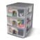 DETEIN Desktop Storage Drawers Desk Organizer with Drawers 3 Drawers Organizing Drawers Clear Small Plastic Storage Drawers for Crafts Accessories Stationeries Office Supplies Pens 1Pack