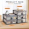 DETEIN Desktop Storage Drawers Desk Organizer with Drawers 3 Drawers Organizing Drawers Clear Small Plastic Storage Drawers for Crafts Accessories Stationeries Office Supplies Pens 1Pack