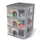 DETEIN Desktop Storage Drawers Desk Organizer with Drawers 3 Drawers Organizing Drawers Clear Small Plastic Storage Drawers for Crafts Accessories Stationeries Office Supplies Pens 1Pack