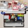 SRJZMLY Under Desk Drawer Organizer No Drill Metal Under Desk Storage Drawer Container 2 Slide Out Cabinet Drawer Suitable for Home And Office Extra Large