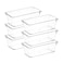Ravinte Decor 6 Pack Drawer Organizer 3 X 6 Clear Acrylic Storage Bins with NonSlip Pads Versatile Desk Tray for Makeup Jewelry Kitchen Bathroom and Office Organization