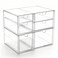 Prsildan Acrylic Drawer Makeup Organizer with 6 Drawers Not for Baby Bottle Set of 2 Office Desk Organizers Accessories Clear Stackable Storage Drawers for Vanity Craft Largest Drawer 4 Tall