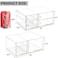 Prsildan Acrylic Drawer Makeup Organizer with 6 Drawers Not for Baby Bottle Set of 2 Office Desk Organizers Accessories Clear Stackable Storage Drawers for Vanity Craft Largest Drawer 4 Tall