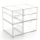 Prsildan Acrylic Drawer Makeup Organizer with 6 Drawers Not for Baby Bottle Set of 2 Office Desk Organizers Accessories Clear Stackable Storage Drawers for Vanity Craft Largest Drawer 4 Tall