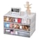 Jydesicr Plastic Desk Organizer with DrawersDesktop Organizer Drawers Storage3 Tier Drawer Organizer with 6 DrawersStackable Storage Drawers for Office H 65in