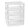 Gonice White Desk 4 Drawer Organizer Plastic Small Drawer Storage Desk Storage for Office and Home