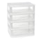 Gonice White Desk 4 Drawer Organizer Plastic Small Drawer Storage Desk Storage for Office and Home