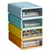 ZZFENGKR Desk Organizer with Drawers Stackable Storage Drawers with Compartments Desktop Organization for Office Supplies Makeup Pencils Tape Erasers Paperclips Chargers 4 Pack