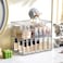 Prsildan Acrylic Drawer Makeup Organizer with 4 Drawers Set of 2 Office Desk Organizers Accessories Clear Stackable Storage Drawers for Vanity Countertop Craft Jewelry Art Supply Organization