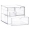 Prsildan Acrylic Drawer Makeup Organizer with 4 Drawers Set of 2 Office Desk Organizers Accessories Clear Stackable Storage Drawers for Vanity Countertop Craft Jewelry Art Supply Organization