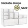 ZEXALOR Acrylic Makeup Organizer 10 Drawers Clear Storage Organizer Desktop Stackable Storage Drawers Plastic Organizer Bins for Makeup Stationery Cosmetics Vanity BathroomCabinetPantry Office Desk