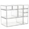 ZEXALOR Acrylic Makeup Organizer 10 Drawers Clear Storage Organizer Desktop Stackable Storage Drawers Plastic Organizer Bins for Makeup Stationery Cosmetics Vanity BathroomCabinetPantry Office Desk