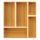 Bayting Bamboo Drawer Organizer Set 5Piece Storage Trays for Kitchen Bathroom Office Desk Makeup Junk DrawersUtensils