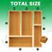 Bayting Bamboo Drawer Organizer Set 5Piece Storage Trays for Kitchen Bathroom Office Desk Makeup Junk DrawersUtensils
