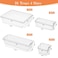SpaceHacks 25 PCS Plastic Drawer Organizer Set 4Size Versatile Organizer Trays Storage Bins for Makeup Jewelry and Gadgets in Bathroom Bedroom and OfficeClear White