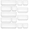 Freshmage 12 Piece Clear Drawer Organizer Set 3 Sizes Bathroom Vanity Organizer Trays and Storage Bins for Makeup Cosmetics Jewelry and Gadgets Perfect for Office Kitchen Bedroom Bathroom Use