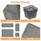SpaceHacks 15 PCS Clear Plastic Drawer Organizer Set 4Size Acrylic Drawer Storage Trays Storage Bins for Makeup Gadgets and Jewelry in Bathroom Bedroom and Office Clear Black