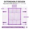 Marbrasse Expandable Desk Drawer Organizer Mesh Drawer Organizer Tray with 10 Adjustable Compartments Desk Organizers and Accessories for Office Supplies Makeup Vanity ExpandablePurple