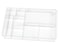 ZEXALOR 8Section Clear Drawer Organizer Large Acrylic Drawer Divider Tray for DeskBathroomOffice MakeupJunk Plastic Drawers Organizer 137 x 87 x 2 8Section
