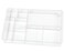 ZEXALOR 8Section Clear Drawer Organizer Large Acrylic Drawer Divider Tray for DeskBathroomOffice MakeupJunk Plastic Drawers Organizer 137 x 87 x 2 8Section