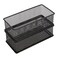 Annova Mesh Drawer Cabinet and Shelf Organizer Bins Storage Basket School Office Supply Holder Tray Set of 2 Black 3x6x2 Inch
