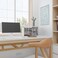 Yashong Desk Organizer Set White Clear Stackable Dustproof Storage Boxes for Desktop Office DIY Craft Vertical Space Saving Perfect for Makeup Stationery Jewelry Organization