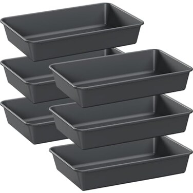 Kutesna 6 PCS Large Plastic Drawer Organizer 96 Desk Drawer Organizer and Storage Trays Versatile Plastic Storage Bins for Makeup Vanity Jewelries Kitchen Utensils Bathroom and Office
