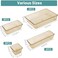 WOWBOX 25 PCS Plastic Drawer Organizer Set 4 Sizes Desk Drawer Divider Organizers and Storage Bins for Makeup Jewelry Gadgets for Kitchen Bedroom Bathroom Office Clear Champagne
