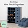 BLUE GINKGO Hive Stack Desk Organizer Stackable Pen Holder Stationary Organizer with Drawers Office Storage School Supplies Makeup Made in Korea Blue