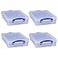 Really Useful Box 4 Liter Plastic Stackable Storage Container wSnap Lid BuiltIn Clip Lock Handles for Home Office Organization Clear 4 Pack