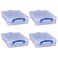 Really Useful Box 4 Liter Plastic Stackable Storage Container wSnap Lid BuiltIn Clip Lock Handles for Home Office Organization Clear 4 Pack
