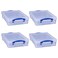 Really Useful Box 4 Liter Plastic Stackable Storage Container wSnap Lid BuiltIn Clip Lock Handles for Home Office Organization Clear 4 Pack
