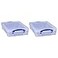 Really Useful Box 4 Liter Plastic Stackable Storage Container wSnap Lid BuiltIn Clip Lock Handles for Home Office Organization Clear 2 Pack