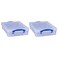 Really Useful Box 4 Liter Plastic Stackable Storage Container wSnap Lid BuiltIn Clip Lock Handles for Home Office Organization Clear 2 Pack