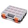 MIXPOWER 34Compartments Double Sided Organizer with Impact Resistant Polymer and Customized Removable Plastic Dividers Storage and Carry BlackOrange