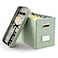 Oterri File Organizer Box with Lid Hanging Filing File Box with Mesh Pocket Document Organizer Box for Letter Files Portable Storage Box1 PCS Green