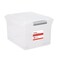 STAPLES TRU RED Staples Store Slide Hanging File Box Latch Lid LetterLegal Size Clear