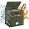 DocSafe File Box with LockMultiLayer Fireproof Document Box Collapsible File Storage Organizer with PocketsHandlePortable Home Office Filing Cabinet for Hanging LetterLegal Size FoldersGreen