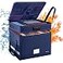 DocSafe File Box with LockMultiLayer Fireproof Document Box Collapsible File Storage Organizer with PocketsHandleLarge Portable Home Office Filing Safe for Hanging LetterLegal Size FoldersBlue