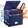 DocSafe File Box with LockMultiLayer Fireproof Document Box Collapsible File Storage Organizer with PocketsHandleLarge Portable Home Office Filing Safe for Hanging LetterLegal Size FoldersBlue